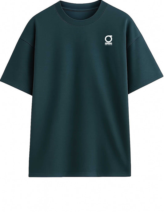 Oversized Dark green Grind Train Win GTW t-shirt with a small GTW white logo on a white background